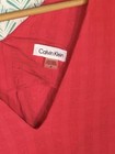 Calvin Klein Pink Size 8 Shift Dress V-neck Sleeveless Ruffle Hem