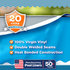 15 X 30 Oval 20 Gauge Overlap Above Ground Swimming Pool Liner - Choose Pattern