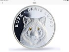 2007 Belarus 1 Oz Silver Wolf Coin With Swarovski Crystals And Wood Box   Coa