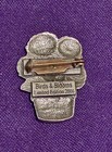 Birds And Blooms Pewter Brooch Pin 2006 Limited Edition Daisy Flower Basket