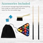 40in Tabletop Billiard Table Pool Game Table 2 Cue Sticks Ball Set Storage Bag