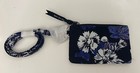 Vera Bradley Zip Id Case And Lanyard In Signature Cotton In Frosted Floral Nwt