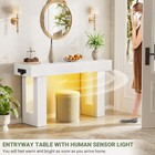 47  Entryway Table With Socket And Sensor Light  Narrow Console Table With St   