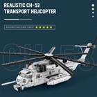      2192pcs Ch-53e Transport Helicopter     Army Aircraft Assembly Bricks Toy 