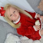 Adorable 28  Reborn Baby Doll Grace Toddler Girl Rooted Long Hair Cloth Body Toy