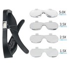 1 5x 2 5x 3 5x 5 0x 2-led Light Magnifier Usb Rechargeable Magnifying Glass Tool