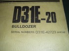 Komatsu D31e-20 Crawler Tractor Dozer Bulldozer Parts Manual Book S n 42723-up