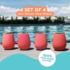 Sili Wraps Unbreakable Silicone Wine Glasses   Set Of 4-12oz   Bpa-free  