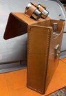 Cr Rumpp Vintage Leather Carry Case Pocket Flask Complete Set Made In Germany