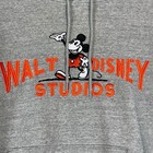 Disney 100 Walt Disney Studios Mickey Mouse Gray Hoodie Sweatshirt Size Medium
