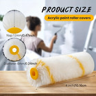 11pcs Mini Paint Roller Covers Dense Fiber Reusable Wall Cabinet Painting Tools