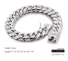 Real 925 Sterling Silver 7 -10  12mm Cuban Chain Bracelet For Men Boys Women