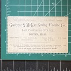 Goodyear Machine Sewed Welted Shoes Trade Card