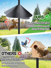 95 Inch Bird Feeder Pole With Squirrel Baffle - Adjustable Height Bird House Fee