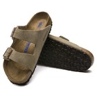 Nwb Birkenstock Arizona Soft Footbed Suede Leather Unisex Sandals - Taupe