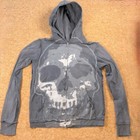 Halloween 2007 Film Crew Hoodie Rob Zombie Skull Zip Sweatshirt Memento Sz S Usa