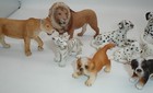 Lot Of Schleich Animals Dogs Wolf Dalmatian Puppies Lions Lot Mixed