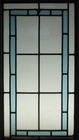 Geometrical Old English Leaded Stained Glass Window Unframed W Hooks 13  X 25 25