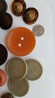 Antique   Vtg Large Coat Button Lot Of 40 Nice Variety Acrylic Celluloid Wood  