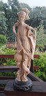 Vintage    Hand Carved Chinese  Oriental Asian Woman   20 