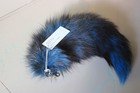 Fosrion Colored Real Silver Fox Tail Fur Halloween Cosplay Handbag Charm Orna   