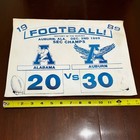 Vtg Alabama Vs Auburn Football Dec 2 1989 Sec Champs 20-30 Score Poster 14x10 5 