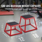 Uimoso 18  Plyometric Jump Box Fitness Exercise Plyo Box Step Cross Antislip Red
