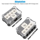 2pcs Amp Power Ground Distribution Block 0 2 4 Gauge Input Output Us Stock