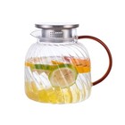 Glass Pitcher With Lid 47 Oz 1400 Ml  Hand Blown Glass Water Pitcher For 