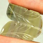 38 75cts 100  Natural Carved Fluorite Pair Fancy Cab Loose Gemstones 10x 23x07mm
