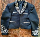 Authentic Vintage Men   s Mariachi Traje De Charro Suit     Black With Beige Details