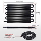 Universal Aluminum 8 Rows Remote Transmission Oil Cooler Radiator Converter Kits