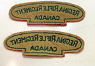 Ww2 Era Regina Rifles Of Canada Shoulder Titles Pair
