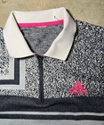 Adidas Tennis Seasonal Polo 2018 Shirt Mens Medium Climalite Emerald Black Pink