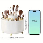 360   Rotating Makeup Organizer Brush Holder Lipstick Vanity Storage Desk Caddy