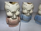 Vintage Shawnee Style Anthropomorphic Bird Chick Creamer Set Of 4 Gold Trim 1940