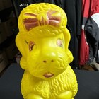 Vintage Mcm Poodle Blow Mold 17  Bank Aj Renzi Leominster Mass  Plastic Rare