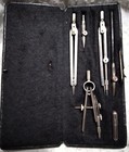 Vintage Drafting Set Tools Compass - Gramercy Import Co Germany