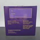 Crown Royal Decanter  750ml  Set W  2 Drinking Glasses  10 5oz    Whisky Stones