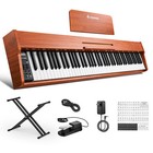 Donner Dep-1s Digital Piano 88 Key With Sustain Pedal Stand 128 Tone 100 Rhythm