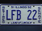 2 Original Vtg Illinois Retired State Senate Senator License Plates Set 1992
