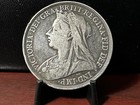 1895 Britain  925 Queen Victoria Silver Crown Rare Date Low Mintage Nice Shape 