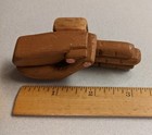 Vtg 1960s Boy Scout Neckerchief Slide - Carved Wooden Scout Pledge Hand