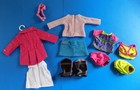 Bundle Lot Authentic American Girl Doll Clothing Items Boots Top Skirt Etc