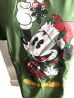 Disney Parks L Shirt Mickey Mouse Green Xmas Christmas Lights Large Lg Top Tee
