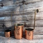 Vintage Copper Nesting Measuring Cups Ladle Set Of Three 2 1 1 2 Cup