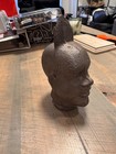 Vintage Benin Bronze Head Sculpture