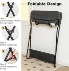Baby Changing Table Folding Diaper Station Nursery Organizer Storage Black