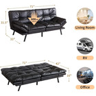 Ljustra Convertible Memory Foam Sofa Bed Modern Futon Couch