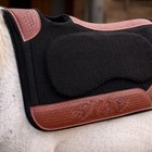 31 X 32 Western Felt Gel Saddle Pad 1  Contoured Wither Relief Tooled Leather